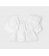 BLUSA INFANTIL BORDADOS Y VOLANTE MARCA MAYORAL