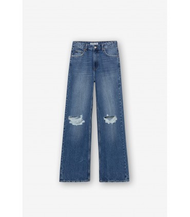 PANTALON CHICA TEJANO TIRO ALTO MARCA TIFFOSI