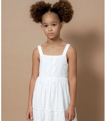 VESTIDO NIÑA PERFORADO MARCA MAYORAL