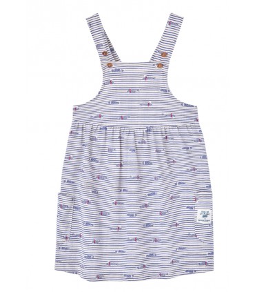 VESTIDOS DE RAYAS AZULES Y PECES MARCA WATERLEMON