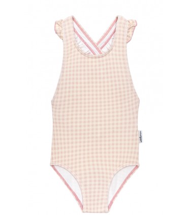 BAÑADOR NIÑA CUADRITOS MARCA WATERLEMON