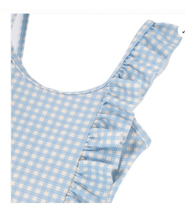 BAÑADOR NIÑA CUADRITOS MARCA WATERLEMON