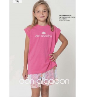 PIJAMA NIÑA PANTALÓN CORTO MARCA DON ALGODON