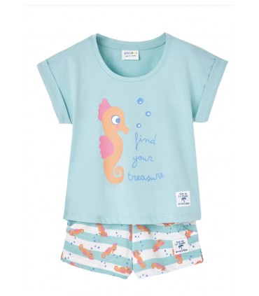 PIJAMA NIÑA PANTALÓN CORTO MARCA  WATERLEMON