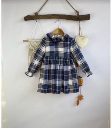 VESTIDO CUADROS NIÑA MARCA MON PETIT BONBON