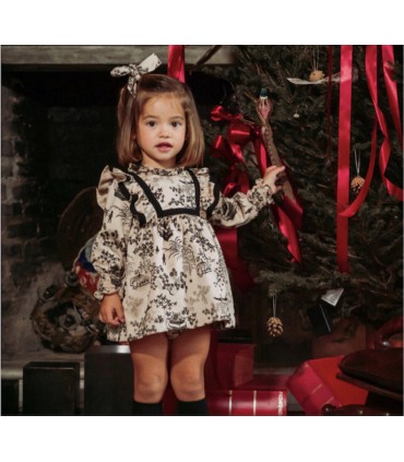VESTIDO FLOCADO BEBE MARCA JOSÉ VARON