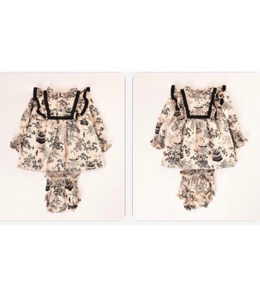 VESTIDO FLOCADO BEBE MARCA JOSÉ VARON