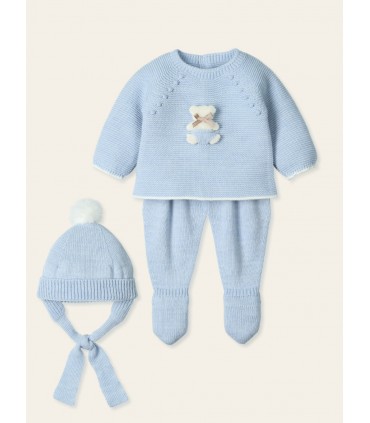 CONJUNTO BEBE PUNTO TRES PIEZAS MARCA MAC ILUSION