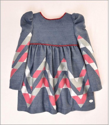 VESTIDO NIÑA ZIG-ZAG  MARCA JOSE VARON