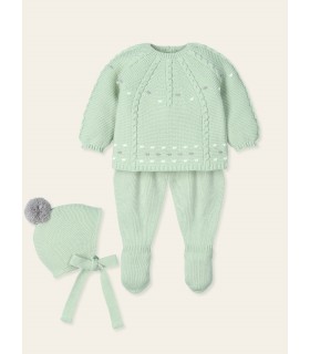 CONJUNTO BEBE TRES PIEZAS PUNTO MARCA MAC ILUSION