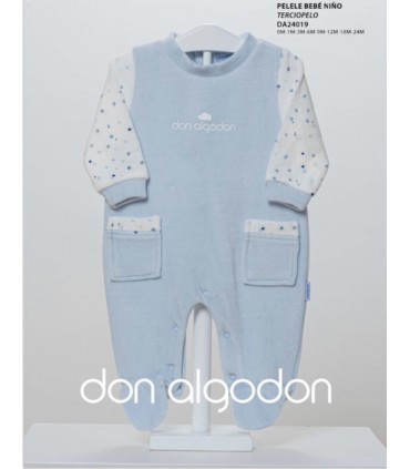 PELELE BEBE TERCIOPELO MARCA DON ALGODON