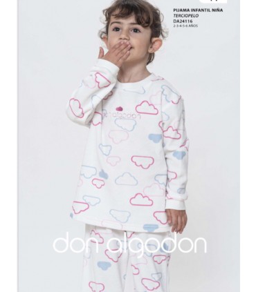 PIJAMA NIÑA TERCIOPELO MARCA DON ALGODON