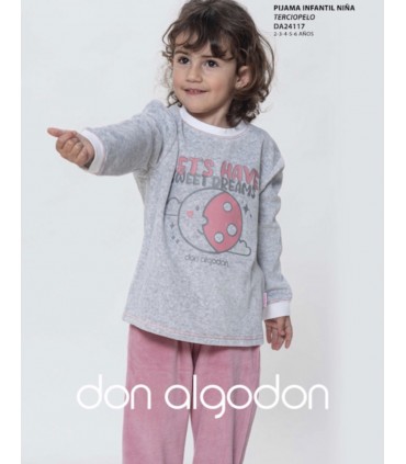 PIJAMA NIÑA TERCIOPELO MARCA DON ALGODON