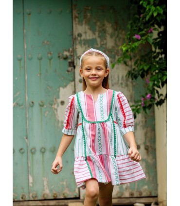 VESTIDO RAYAS NIÑA MARCA JOSE VARON