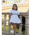 VESTIDO CEREMONIA TEJIDO BORDADO MARCA NEKENIA