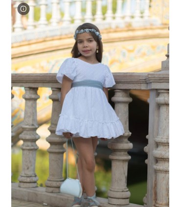 VESTIDO CEREMONIA TEJIDO BORDADO MARCA NEKENIA
