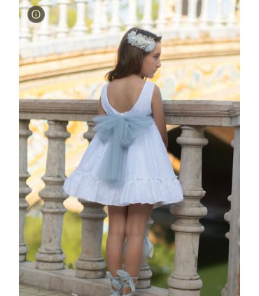 VESTIDO CEREMONIA TEJIDO BORDADO MARCA NEKENIA