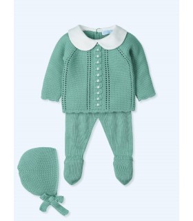 CONJUNTO PUNTO BEBE TRES PIEZAS MARCA MAC ILUSION