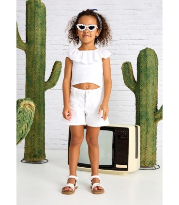 PANTALON CORTO DESFLECADO NIÑA MARCA MAYORAL