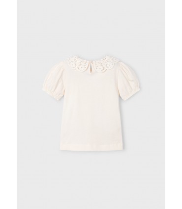 CAMISETA NIÑA CUELLO CROCHET MARCA MAYORAL