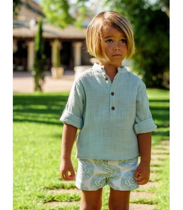 BLUSA NIÑO CUELLO MAO MANGA LARGA MARCA JOSE VARON