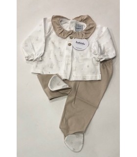 CONJUNTO ALGODON BEBE DOS PIEZAS MARCA BABIDU
