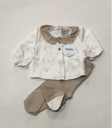 CONJUNTO ALGODON BEBE DOS PIEZAS MARCA BABIDU