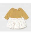 VESTIDO TRICOT Y PLANA RECIEN NACIDO