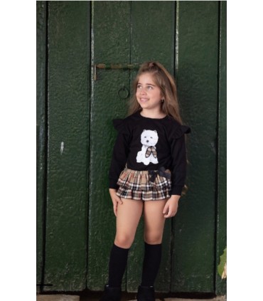 CONJUNTO SUDADERA Y BRAGUITA CUADROS BURBERRY MARCA MON PETIT BONBON
