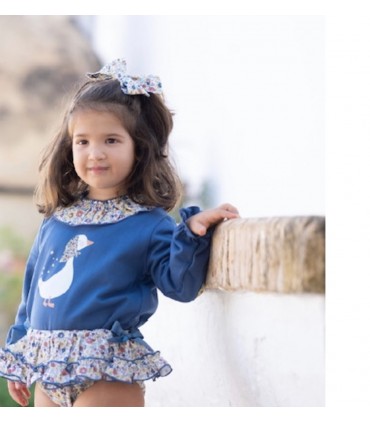 CONJUNTO INFANTIL  SUDADERA Y BRAGUITA MARCA MON PETIT BONBON