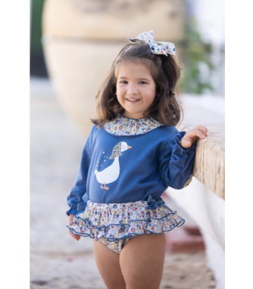 CONJUNTO INFANTIL  SUDADERA Y BRAGUITA MARCA MON PETIT BONBON