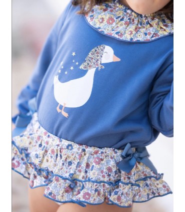 CONJUNTO INFANTIL  SUDADERA Y BRAGUITA MARCA MON PETIT BONBON
