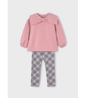 CONJUNTO LEGGING CUADRO Y SUDADERA NIÑA MARCA MAYORAL
