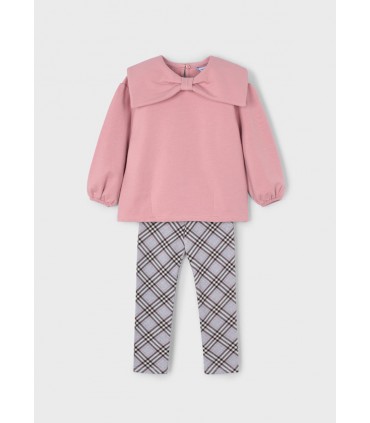 CONJUNTO LEGGING CUADRO Y SUDADERA NIÑA MARCA MAYORAL