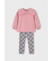 CONJUNTO LEGGING CUADRO Y SUDADERA NIÑA MARCA MAYORAL