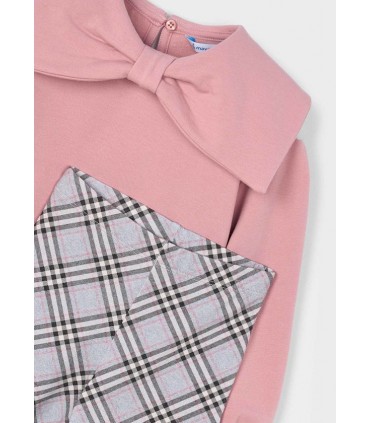 CONJUNTO LEGGING CUADRO Y SUDADERA NIÑA MARCA MAYORAL