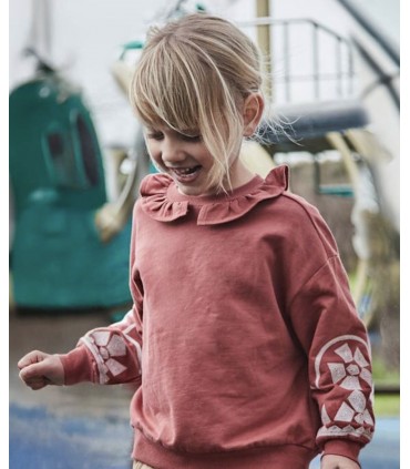 SUDADERA  INFANTIL CUELLO VOLANTES MARCA MAYORAL