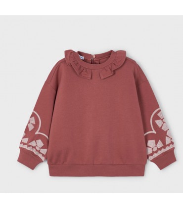 SUDADERA  INFANTIL CUELLO VOLANTES MARCA MAYORAL