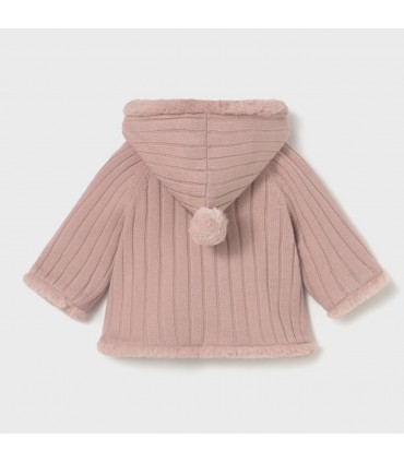CHAQUETA TRICOT CON PELO  RECIEN NACIDA MARCA MAYORAL