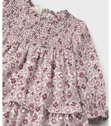 VESTIDO TERCIOPELO VOLANTES BEBE MARCA MAYORAL