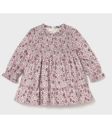 VESTIDO TERCIOPELO VOLANTES BEBE MARCA MAYORAL
