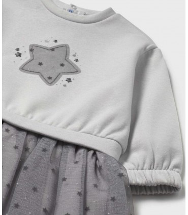 VESTIDO COMBINADO TUL ESTRELLA BEBE MARCA MAYORAL