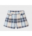 PANTALON CORTO CUADROS NIÑA MARCA MAYORAL