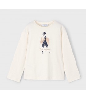 CAMISETA NIÑA BORDADA MARCA MAYORAL