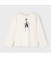 CAMISETA NIÑA BORDADA MARCA MAYORAL