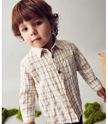 CAMISA BEBE CUADROS MARCA MAYORAL