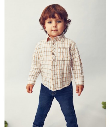 CAMISA BEBE CUADROS MARCA MAYORAL