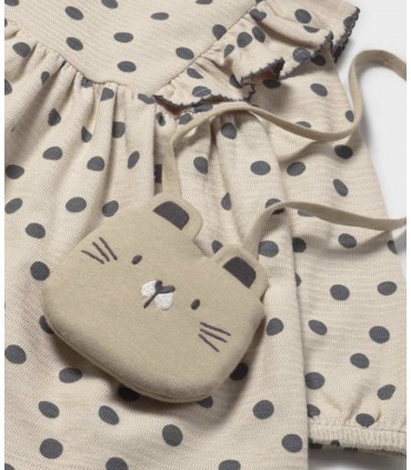 VESTIDO ESTAMPADO BEBE CON BOLSO MARCA MAYORAL