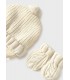 CONJUNTO GORRO  Y MANOPLAS TRICOT  RECIEN NACIDO MARCA MAYORAL