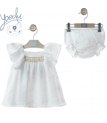 VESTIDO BEBE CON BRAGUITA FAMILIA CERAMICA MARCA YOEDU